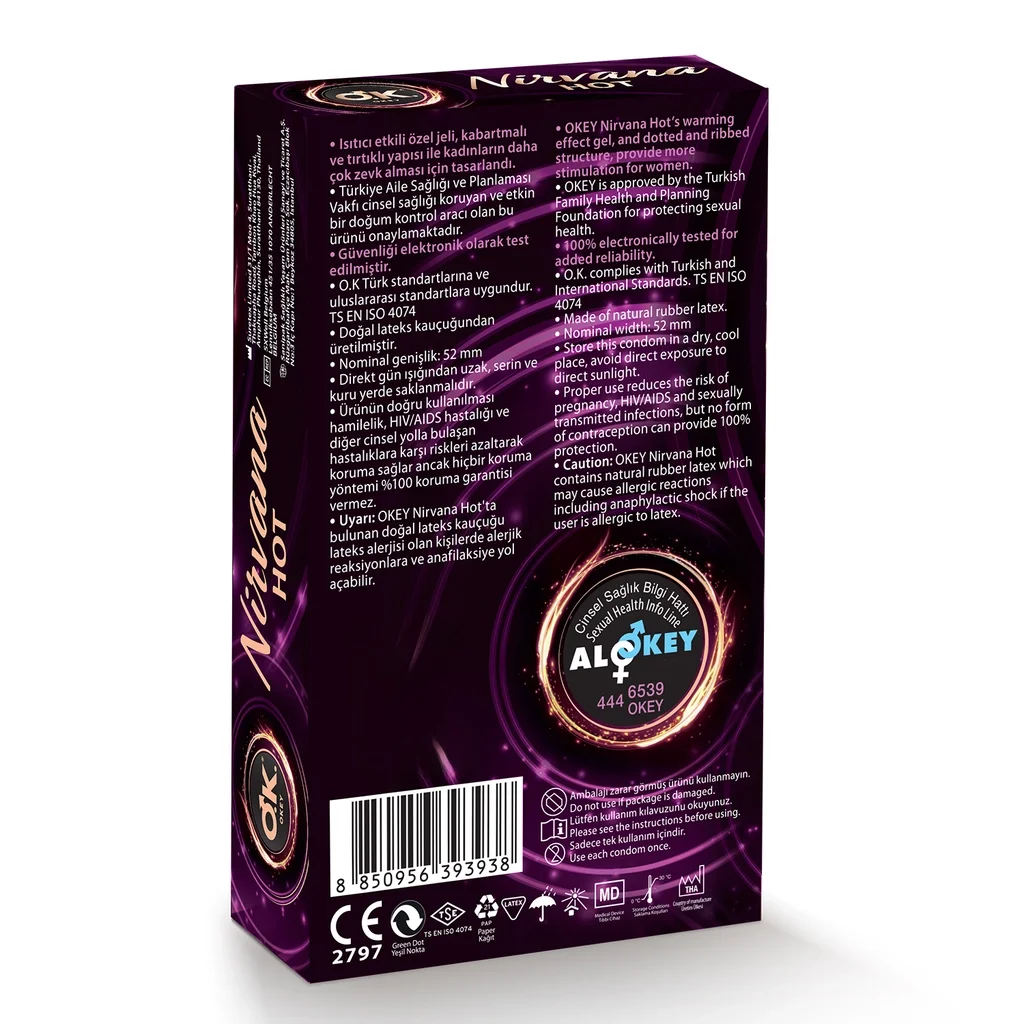 Okey Nirvana Hot Condom 10 pcs