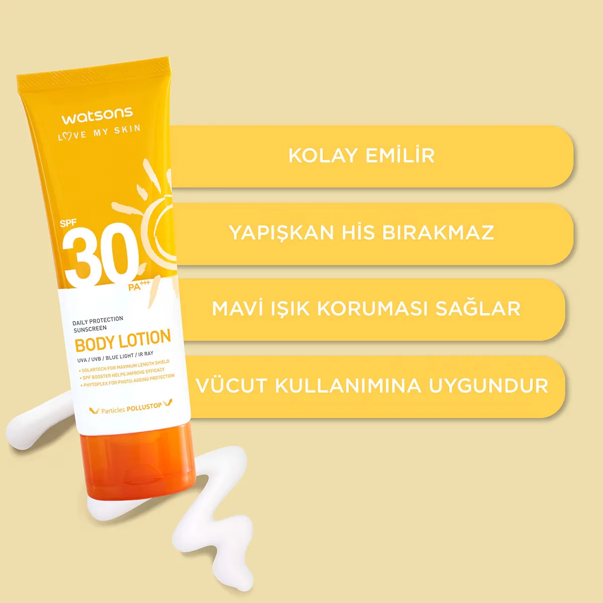 Watsons لوشن الجسم واتسونز للحماية اليومية بعامل حماية من الشمس 30، 100 مل