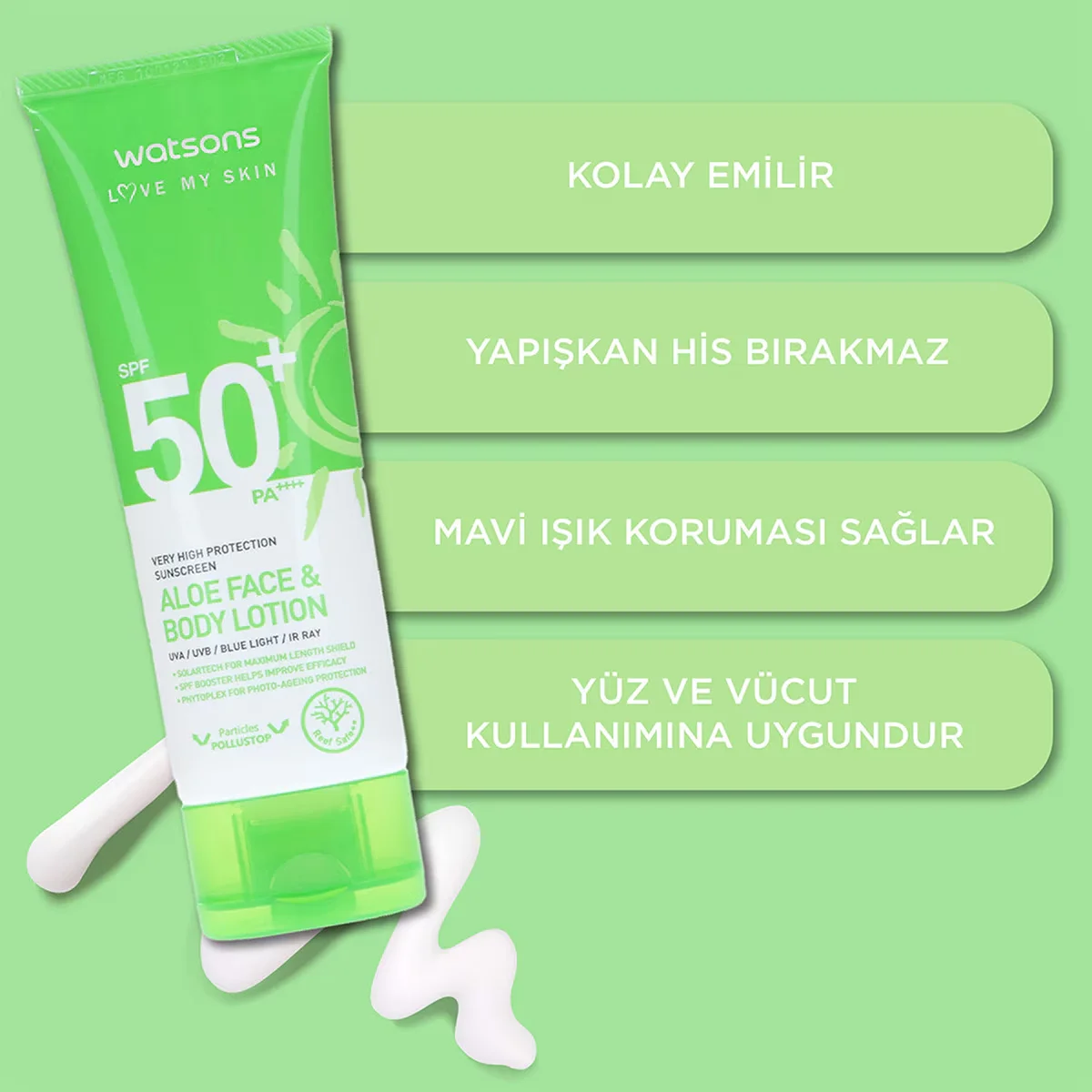 Watsons Very High Protection Body Lotion Spf50+ 100 ml - Green