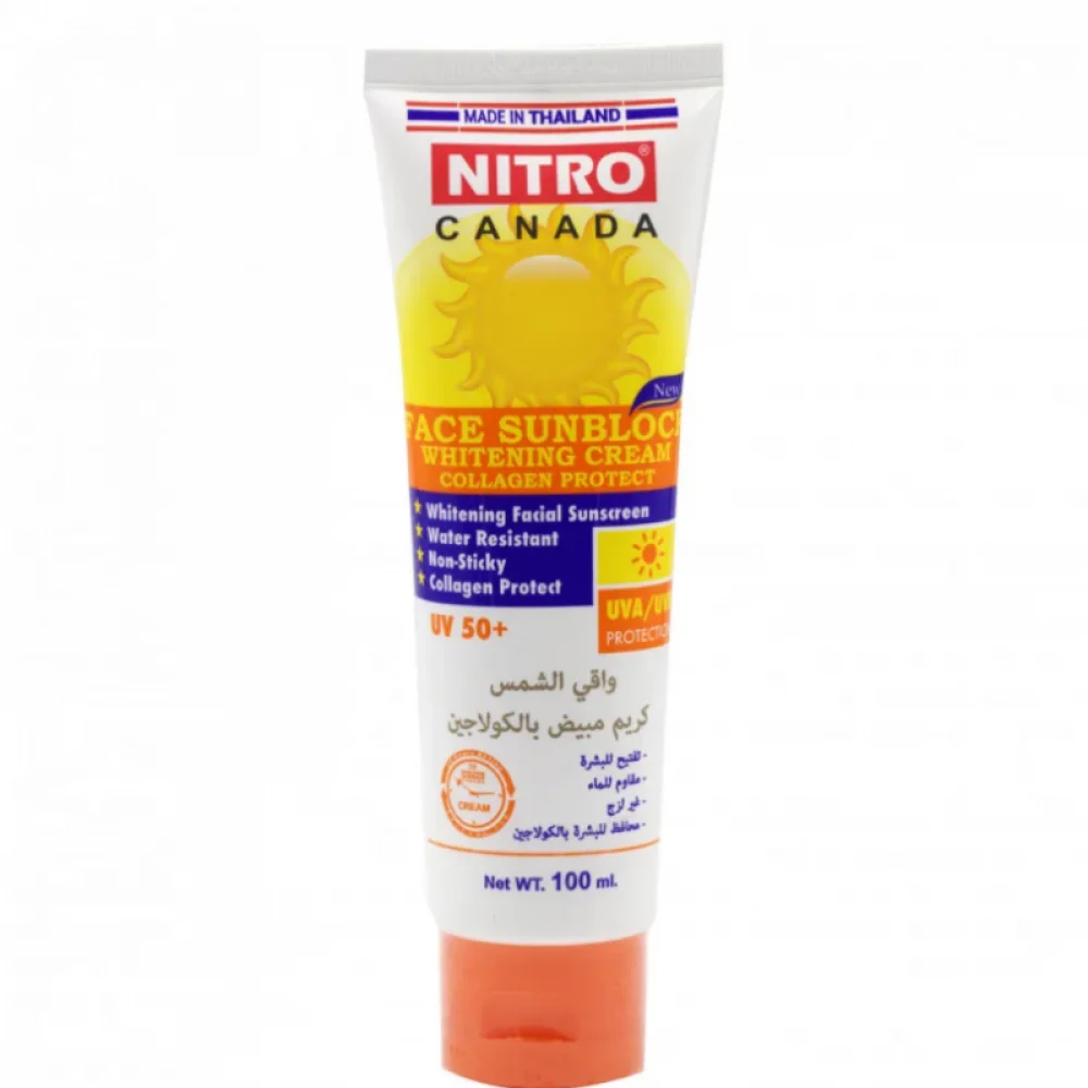 Laser White Face Sunblock Whitening Cream Collagen Protect 50+ 100 ml
