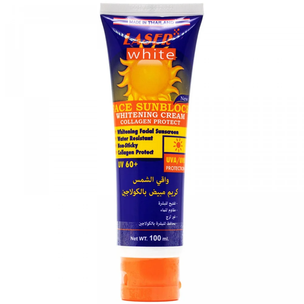 Laser White Face Sunblock Whitening Cream Collagen Protect 100 ml