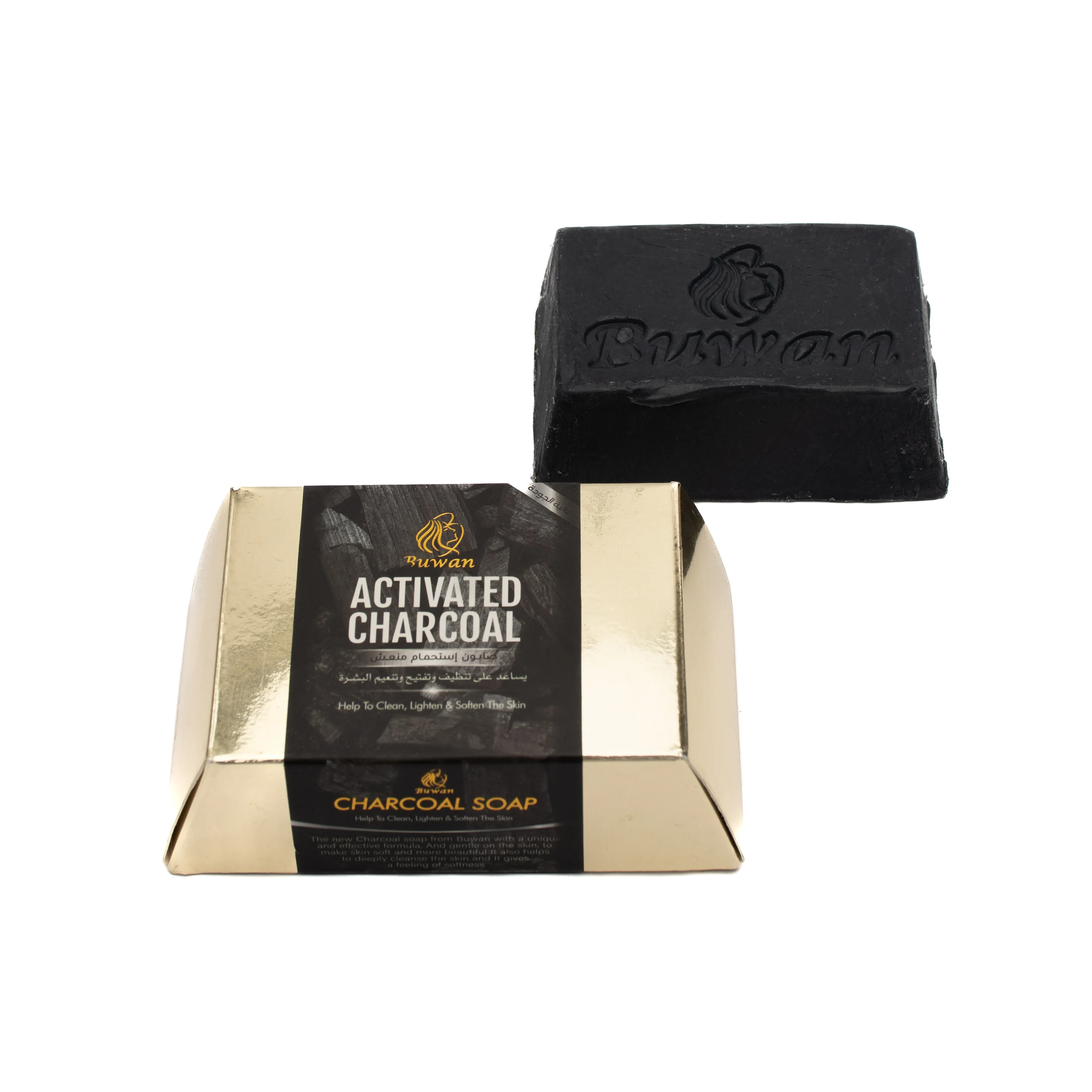 Charcoal Face Soap for Brightening and Softening Skin by Puan, 120 grams