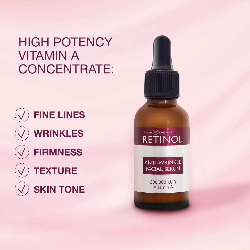 SkinCare Cosmetics ريتينول سيروم الوجه، مضاد للتجاعيد، شد وتوحيد لون البشرة من سكينكير كوزميتيكس 30 مل