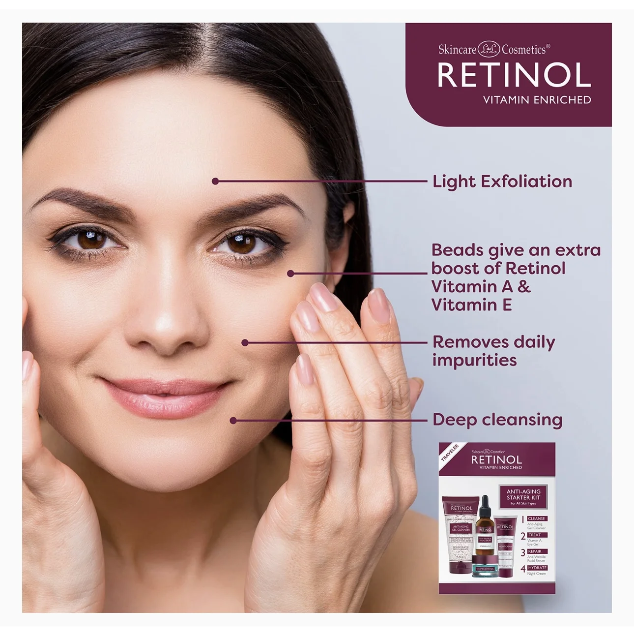 Retinol Anti-Aging Hautpflege Set von SkinCare Cosmetics