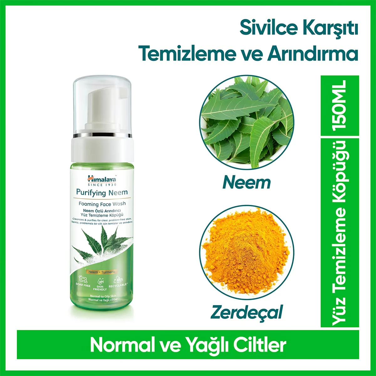Himalaya Neem Reinigungsschaum für fettige Haut - 150ml