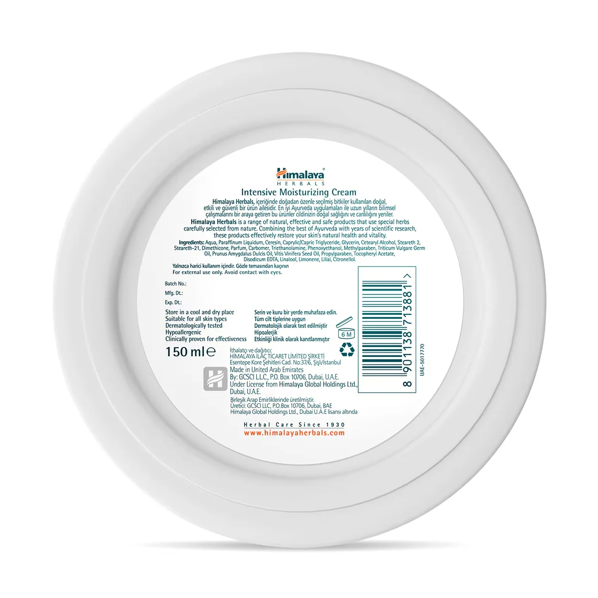 Himalaya Intensive Feuchtigkeitscreme 150ml