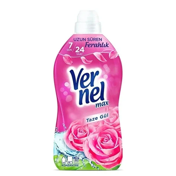 Vernel Max Fresh Rose Concentrated Fabric Softener 1440 ml