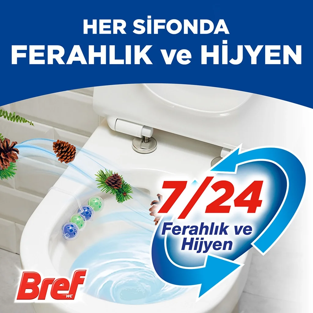 كتلة مرحاض صلبة بنكهة الصنوبر من بريف (دوباك) Bref