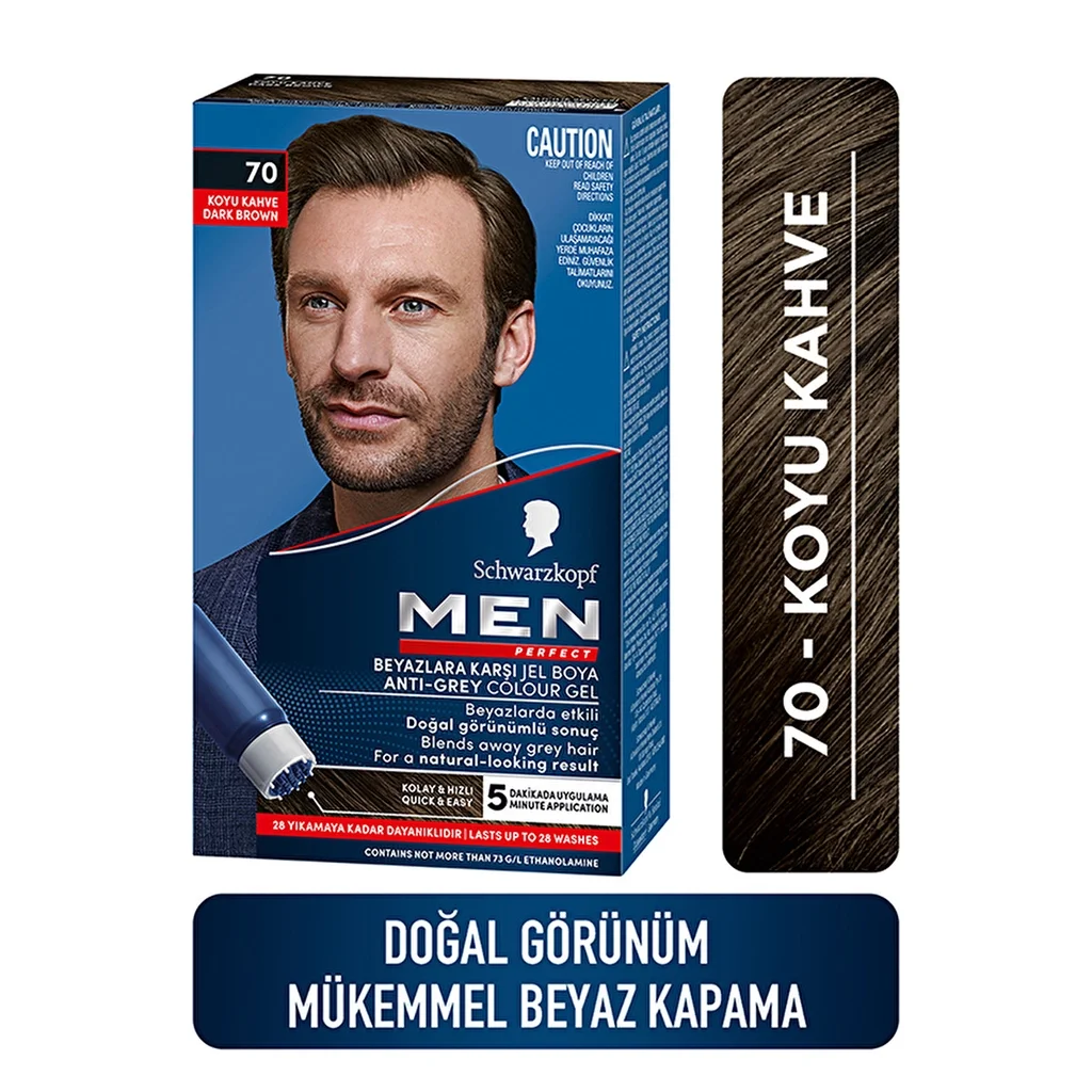 Краска для волос для мужчин 70 темно-коричневая от Men Perfect