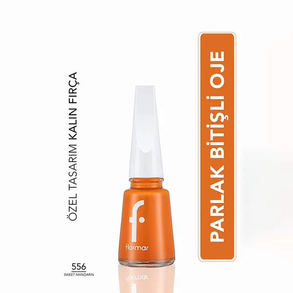 Flormar Nail Enamel Intensely Pigmented Nail Polish 556 Sweet Mandarin