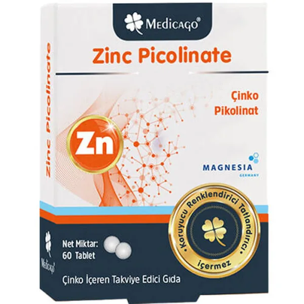 Medicago Zinc Picolinate Zinc 60 Tablets
