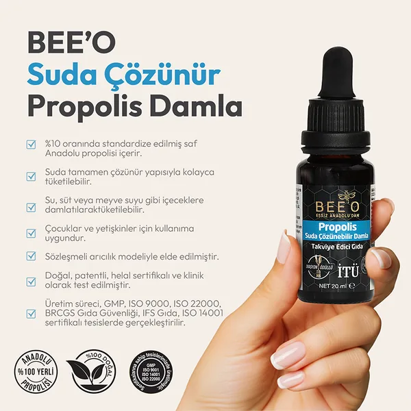 BEEO Water-Soluble Propolis Drops 2-Pack
