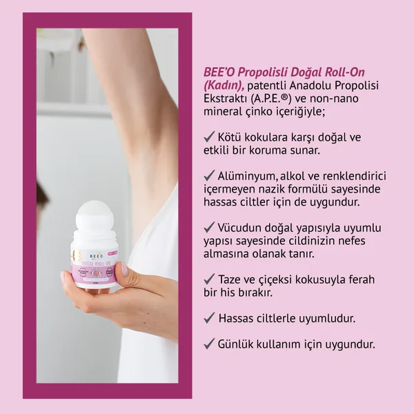 BEEO Natural Organic Propolis Anti-Odor Roll-on Women's
