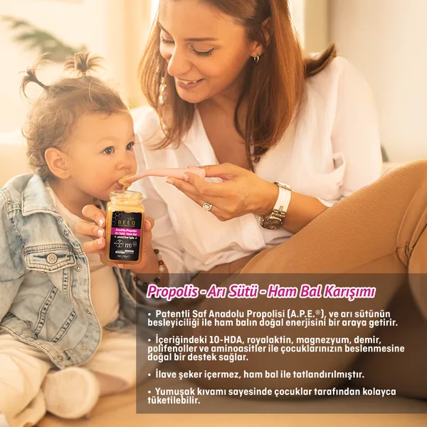 BEEO Royal Jelly Raw Honey Propolis Paste (Children's)