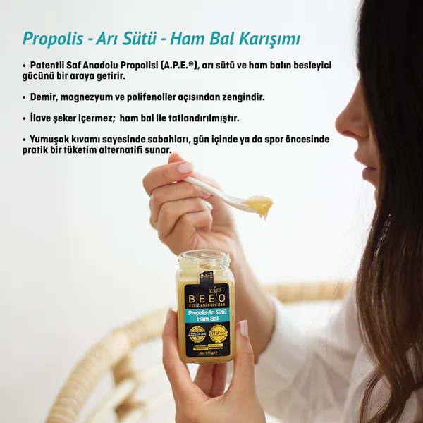 BEEO Royal Jelly Raw Honey Propolis Paste (Adult)