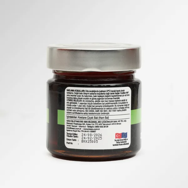 BEEO Chestnut Flower Honey (Raw Honey) 300 gr