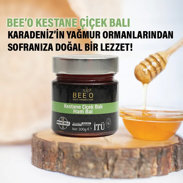 BEEO Chestnut Flower Honey (Raw Honey) 300 gr