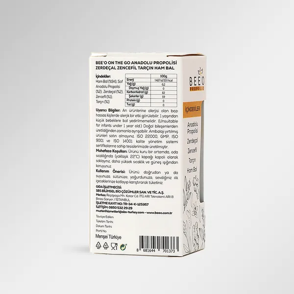 BEEO Raw Honey Propolis Ginger Paste 12 pcs