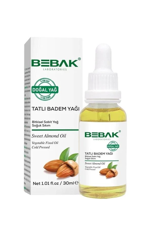 Bebak 100% Pure No Additives Natural Sweet Almond Oil 30 ml