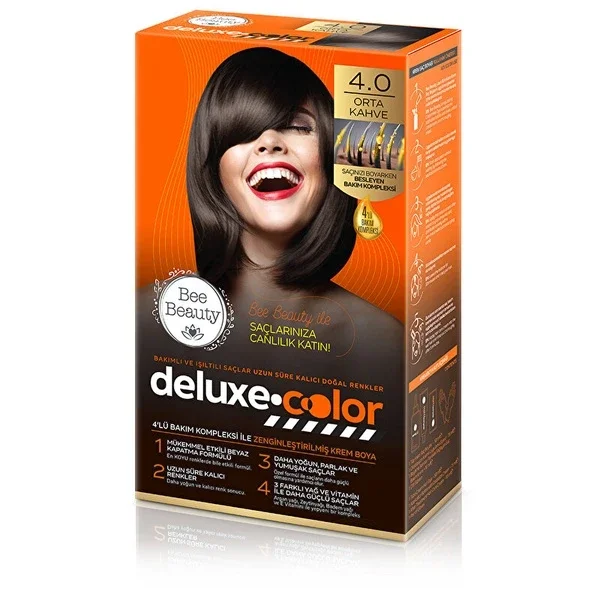 Bee Beauty Deluxe Haarfärbeset 4.0 Mittelbraun