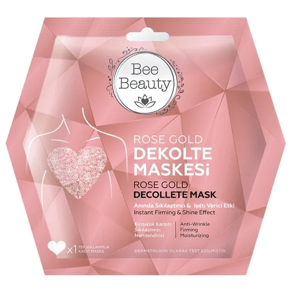 Bee Beauty Roségold Dekolleté-Maske für strahlende Haut
