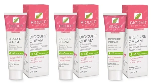 Bioder Hair Reducer Cream 3 x130 ml (biocure) For Body Area