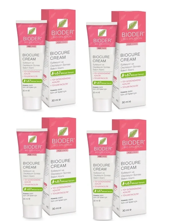 Bioder Hair Reducer Cream 4 x30 ml (biocure) For Face Area