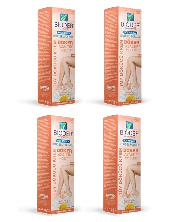 Bioder Hair Romoval Cream 4 x100 mlfor Body Area