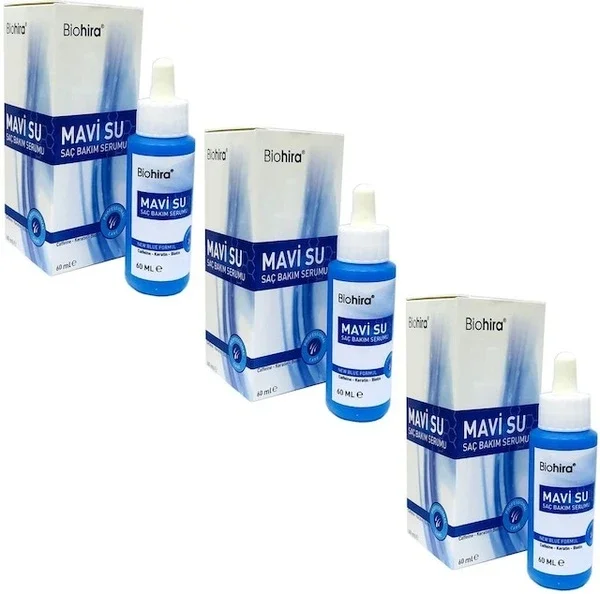 Biohira Blue Hair Serum 3 x60 ml - For Hair Loss