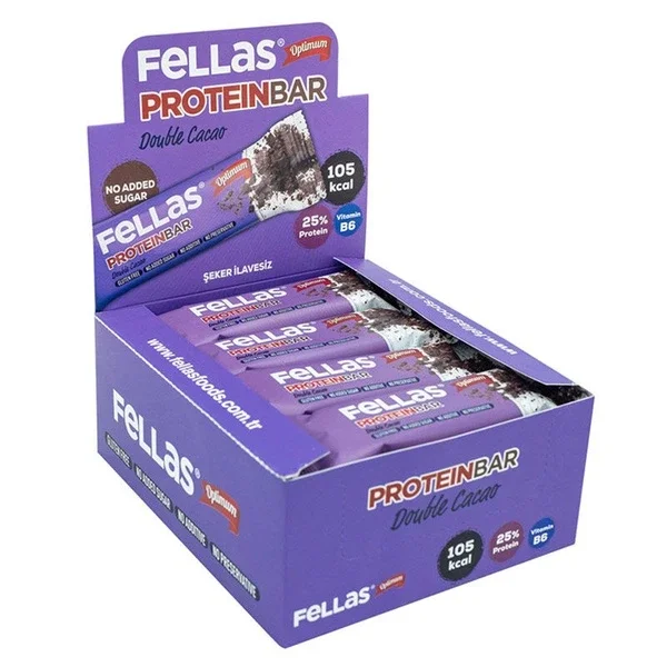 Fellas Double Cocoa Protein Bar 32 gr X 12 pcs