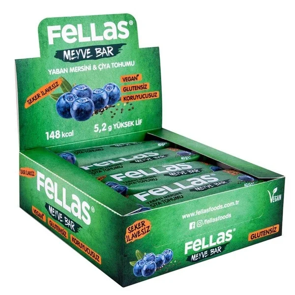 Fellas Fruit Bar - Chia And Blueberry 40 gr X 12 pcs