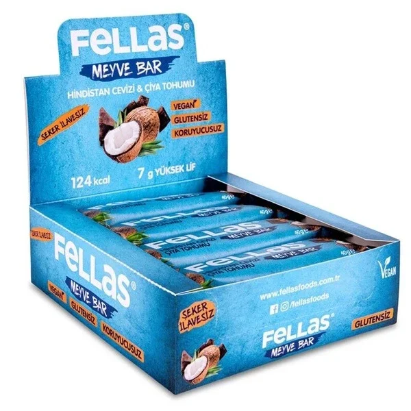 Fellas Fruit Bar - Chia And Coconut 40 gr X 12 pcs