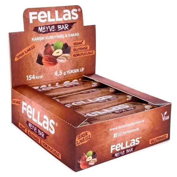 Fellas Fruit Bar - Mixed Nuts And Cocoa 40 gr X 12 pcs