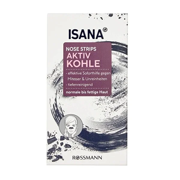 Isana Activated Charcoal Pore Purifying Nose Strips Set Of 3 Pcs