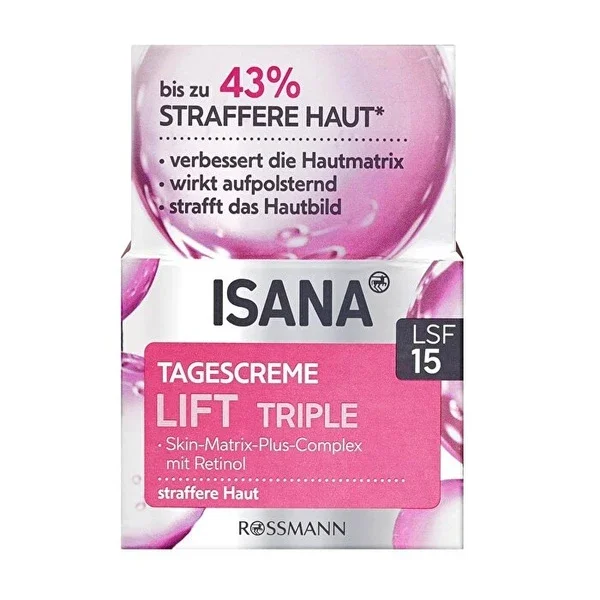 Isana Lift Triple Day Cream Nourishing And Firming Effect Spf 15 50 ml
