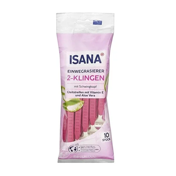 Isana Razor 2 blades Disposable 10-pcs