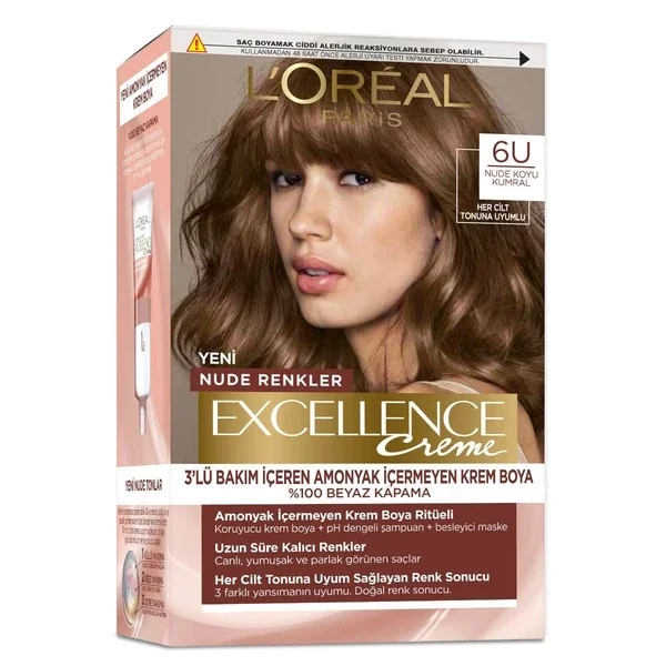 L'Oréal Paris Excellence Nude Dunkelrotbraun Haarfarbe