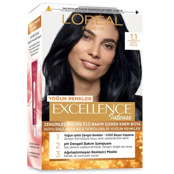 L'Oreal Paris Excellence Intense 1.1 Mitternachtsblau Haarfarbe