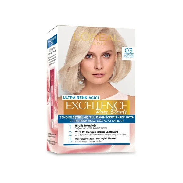 L'Oréal Paris Excellence Ultra Hell Aschblond Haarfarbe 03