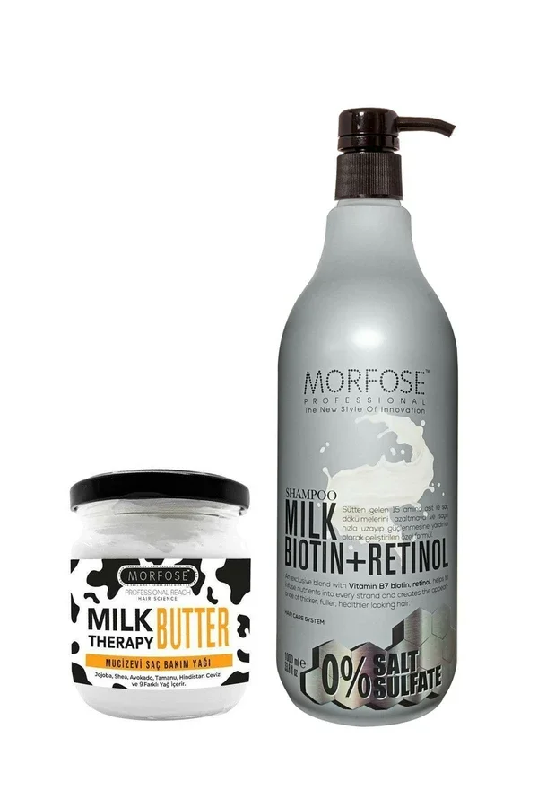 Morfose Milk Therapy Butter+sulfate-free Milk Biotin+retinol-containing Salt-free Shampoo 1000 ml