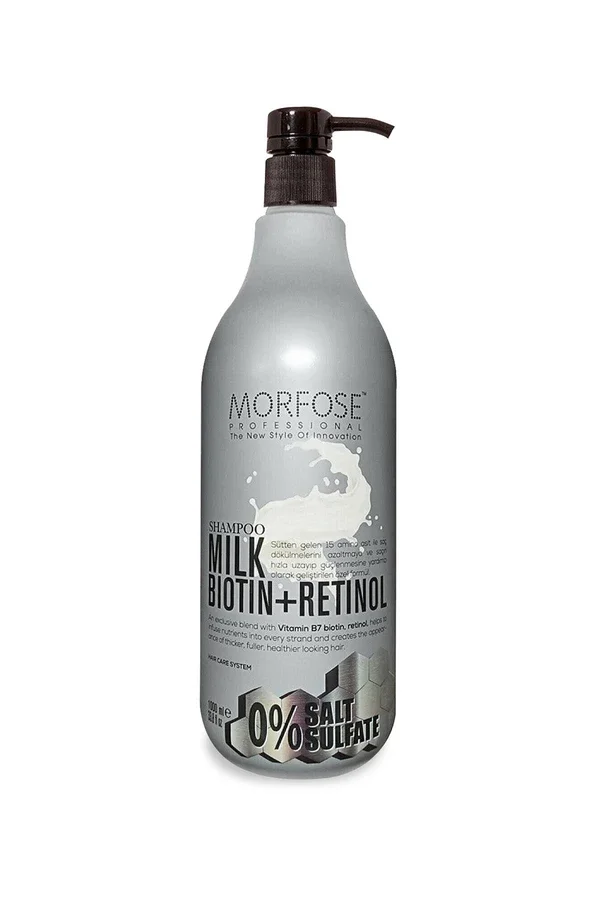 Morfose Sulfate-free Milk Biotin+retinol-containing Salt-free Shampoo 1000 ml