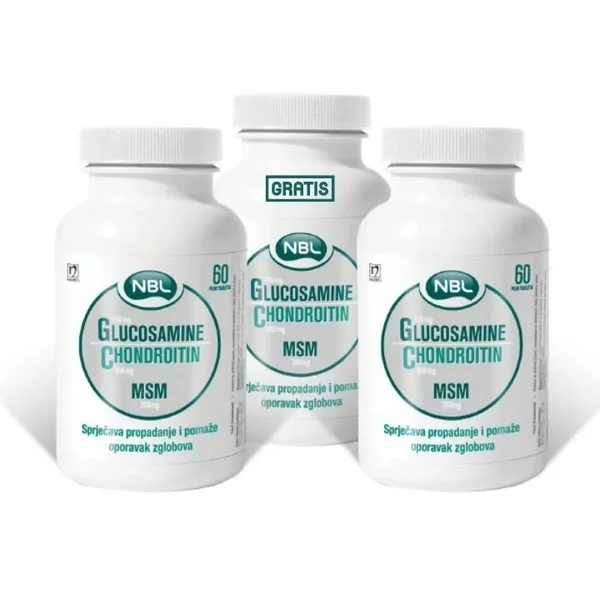 Nbl Glucosamine Chondroitin Msm 3 x 60 tablets