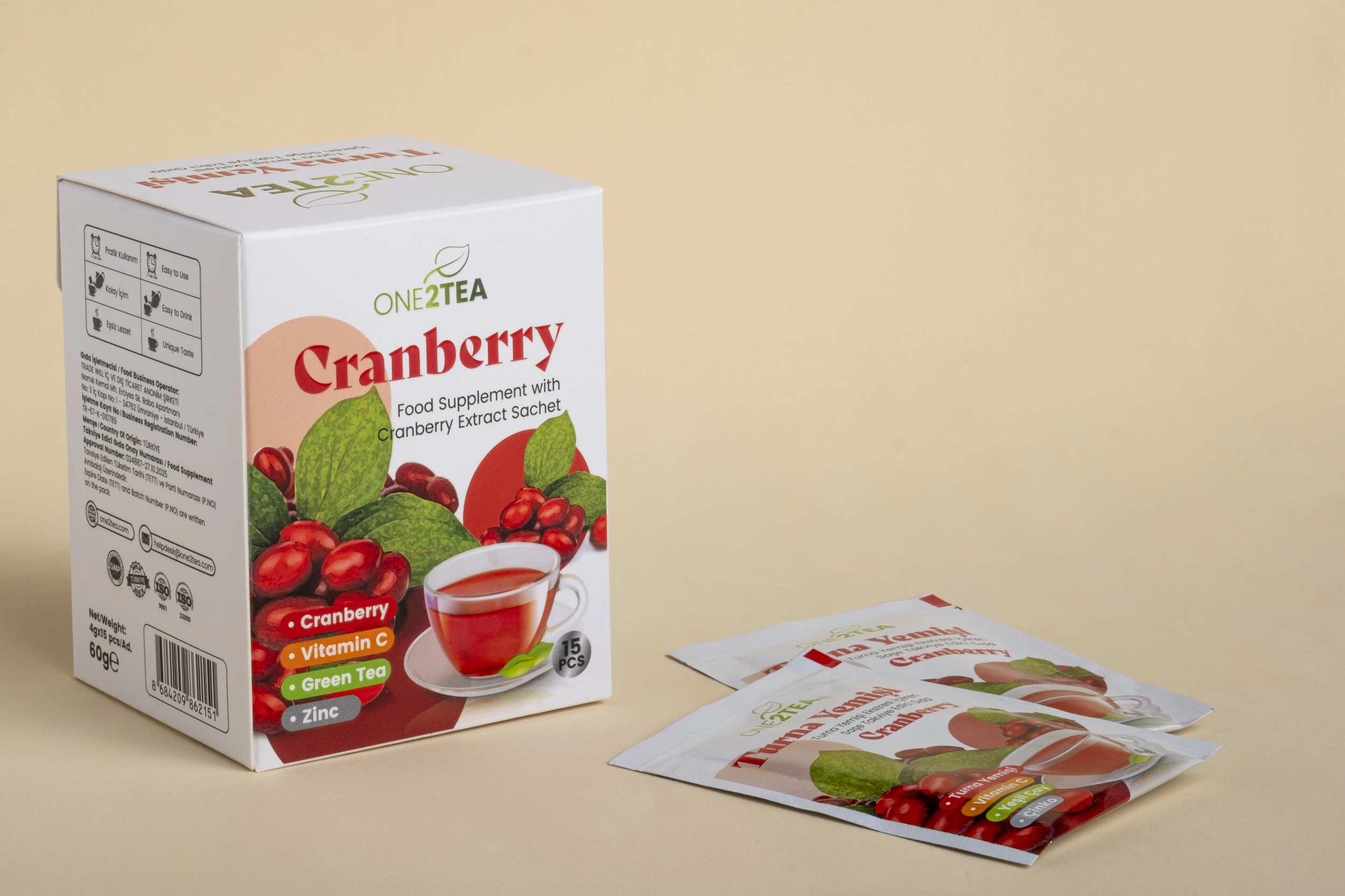 One2Tea Cranberry and Vitamins Food Supplement