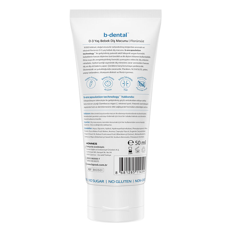 B-good B-dental 0-3 years Baby Toothpaste Fluoride-free Blackberry 50 ml