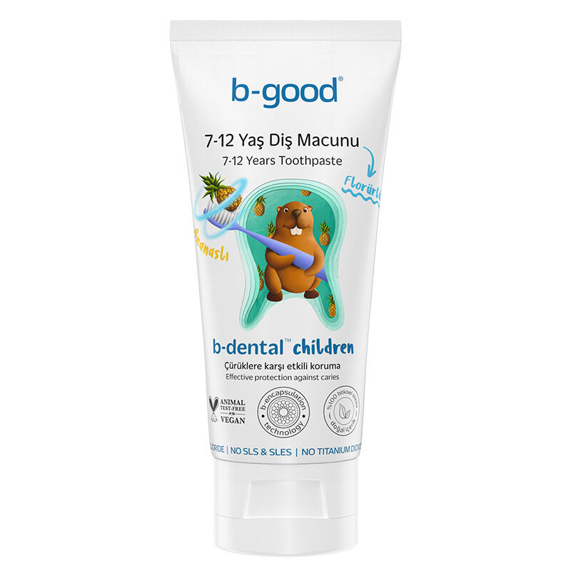 B-good B-dental 7-12 years Old Children's Toothpaste Fluoride Pineapple 50 ml