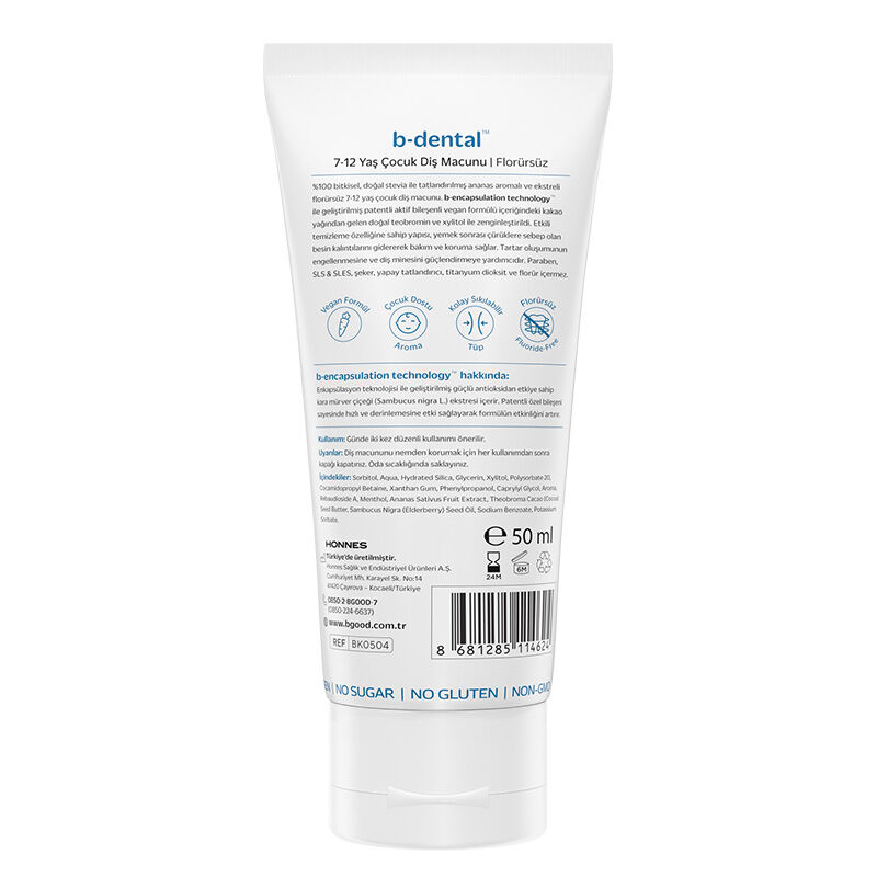 b-good b-dental fluoridfreie Ananas-Zahnpasta 50ml