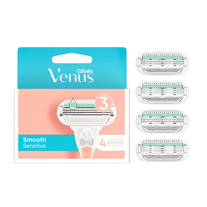 Лезвия для бритвы Gillette Venus Sensitive Skin Smooth - 4 шт.