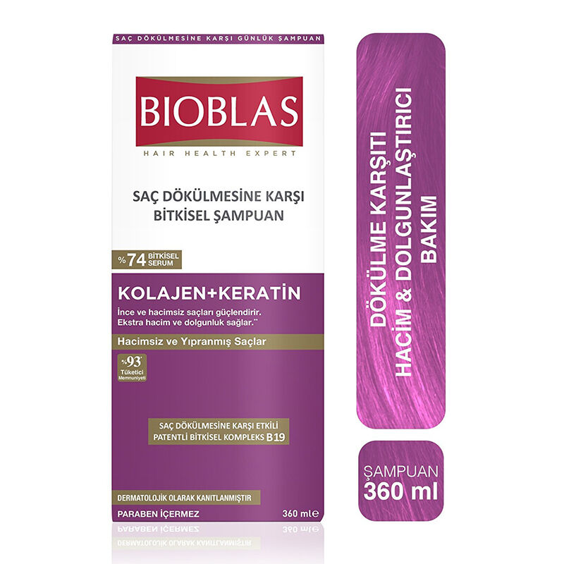 Bioblas Anti Hair Loss Shampoo Collagen + Keratin 360 ml