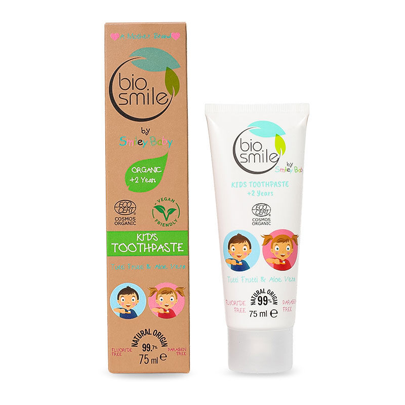 Biosmile Ecocert Organic Certified Children's Toothpaste, Tutti Frutti Extract 75 ml