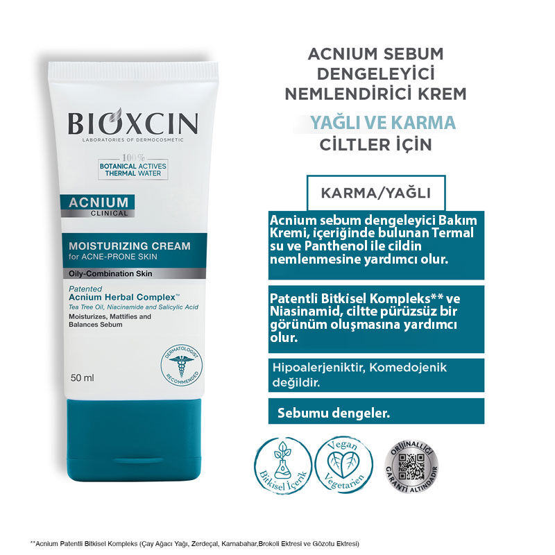 Bioxcin Acnium Sebum Balancing Moisturizing Cream 50 ml